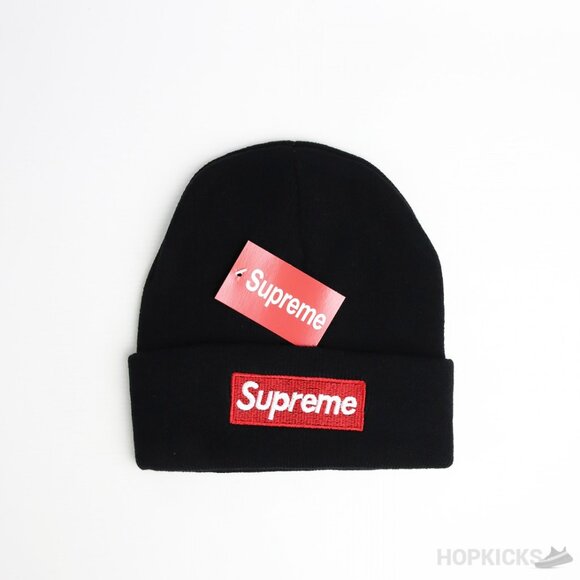 Supreme red box logo BLACK beanie - Picture 2 of 2
